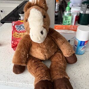 Build-A-Bear Brown and White Plush Horse